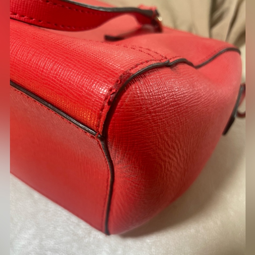 ‼️ SPRING SALE Coach Y2K Mini Satchel in Vibrant Hot Pink/Red Saffiano Leather - Picture 12 of 17